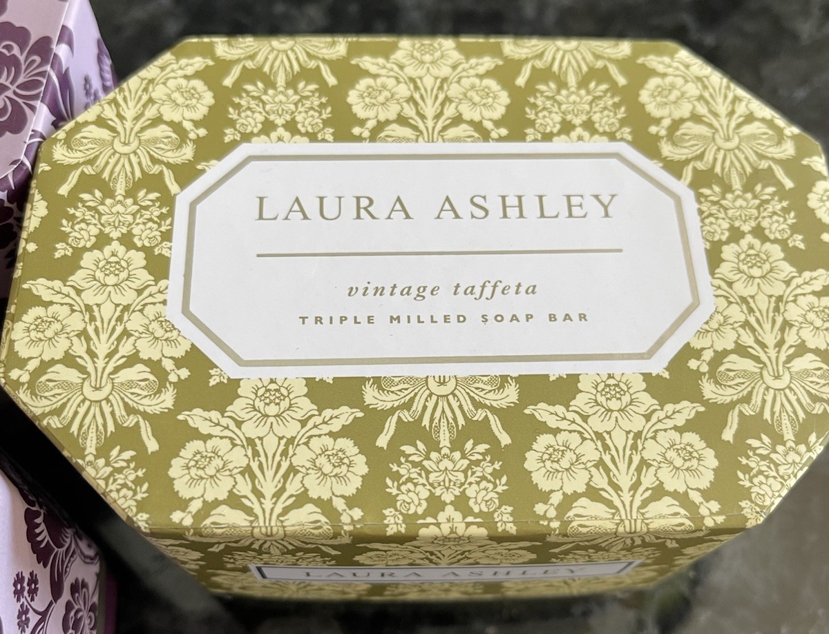 Laura Ashley Triple Milled Soap Bar Trio 2-Amethyst Musk 1-Vintage Taffeta 8.8oz