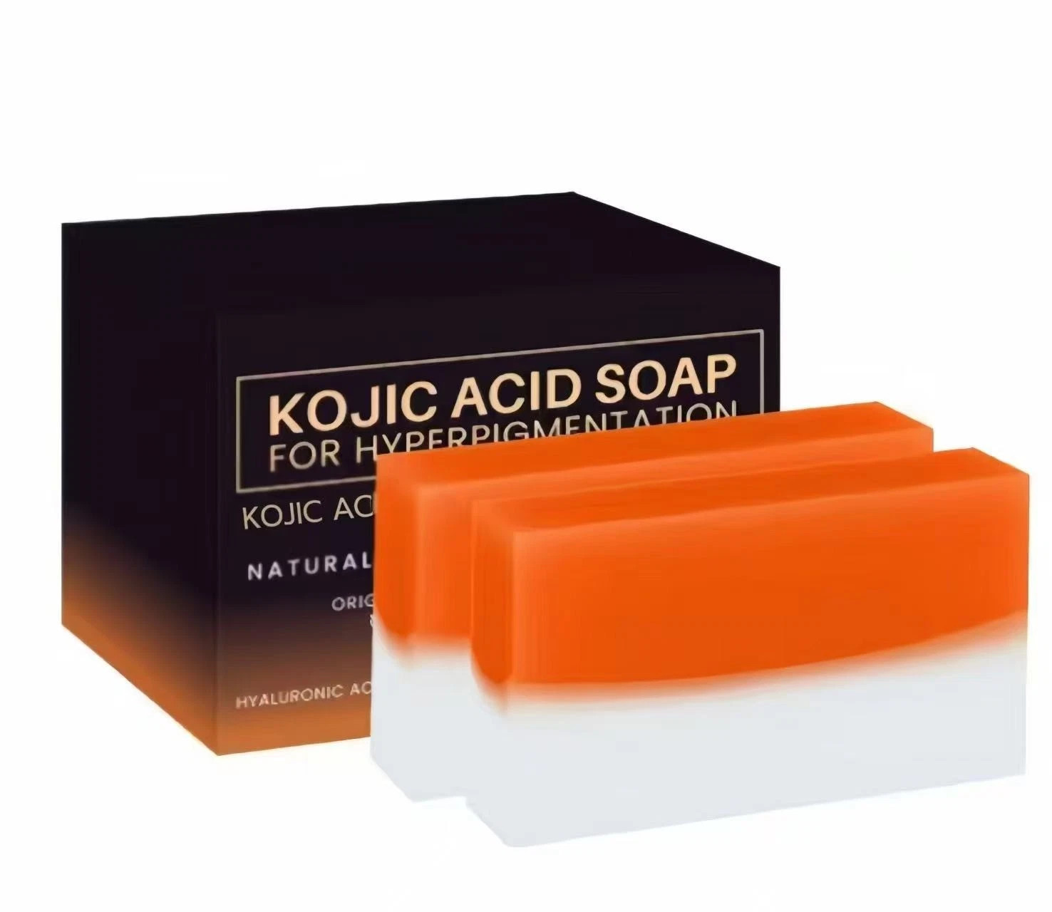 2PCS Kojic Acid Soap Hyaluronic Acid Vitamin E Face Body Dark Spot Remover Wash