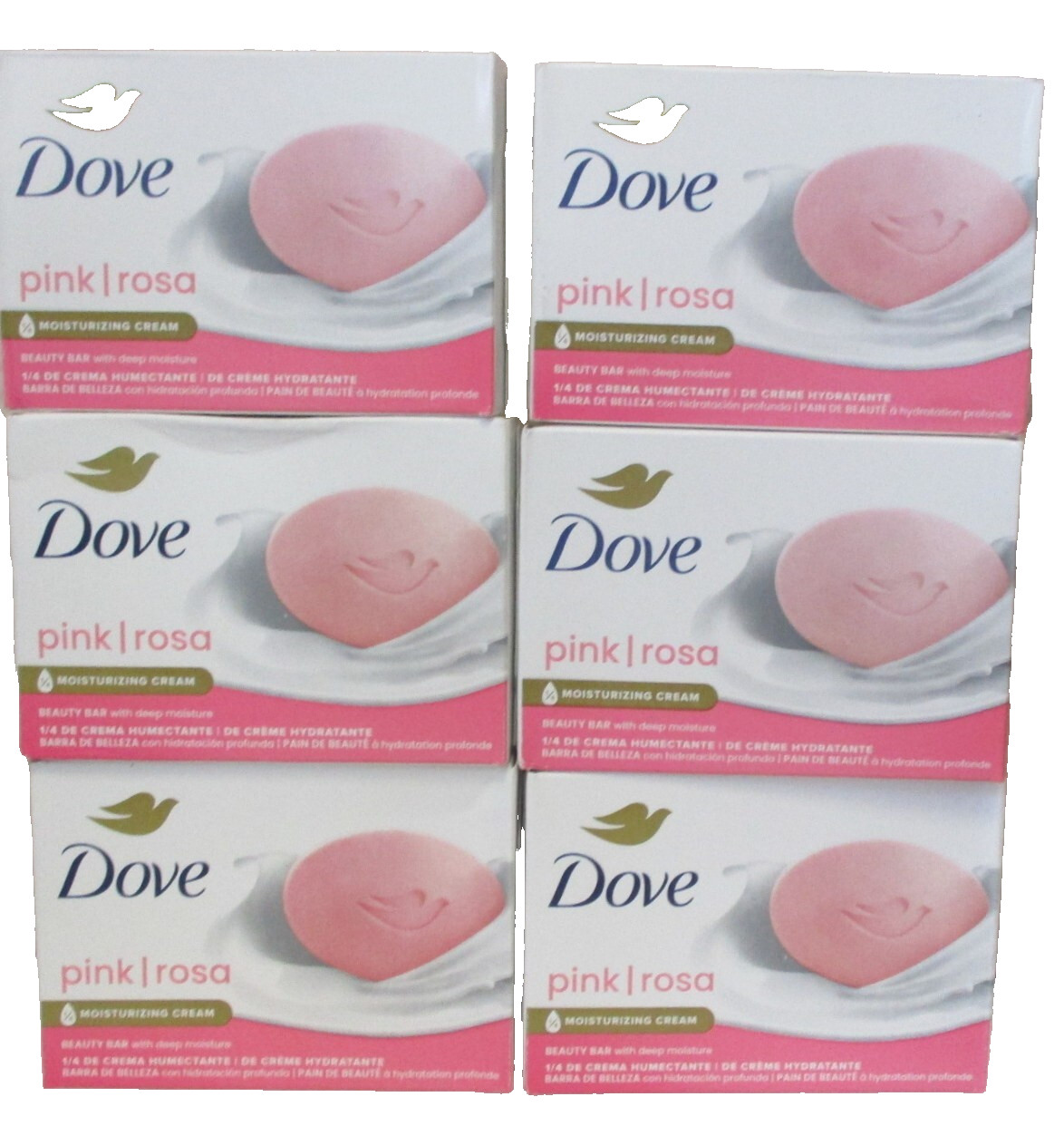 Dove Pink Rosa Soap Bar Moisturizing Cream Beauty Bar 3.75oz x 12 Pack