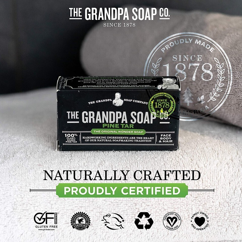 Grandpa’s Soap Pine Tar 4.25 oz (8-Pack)