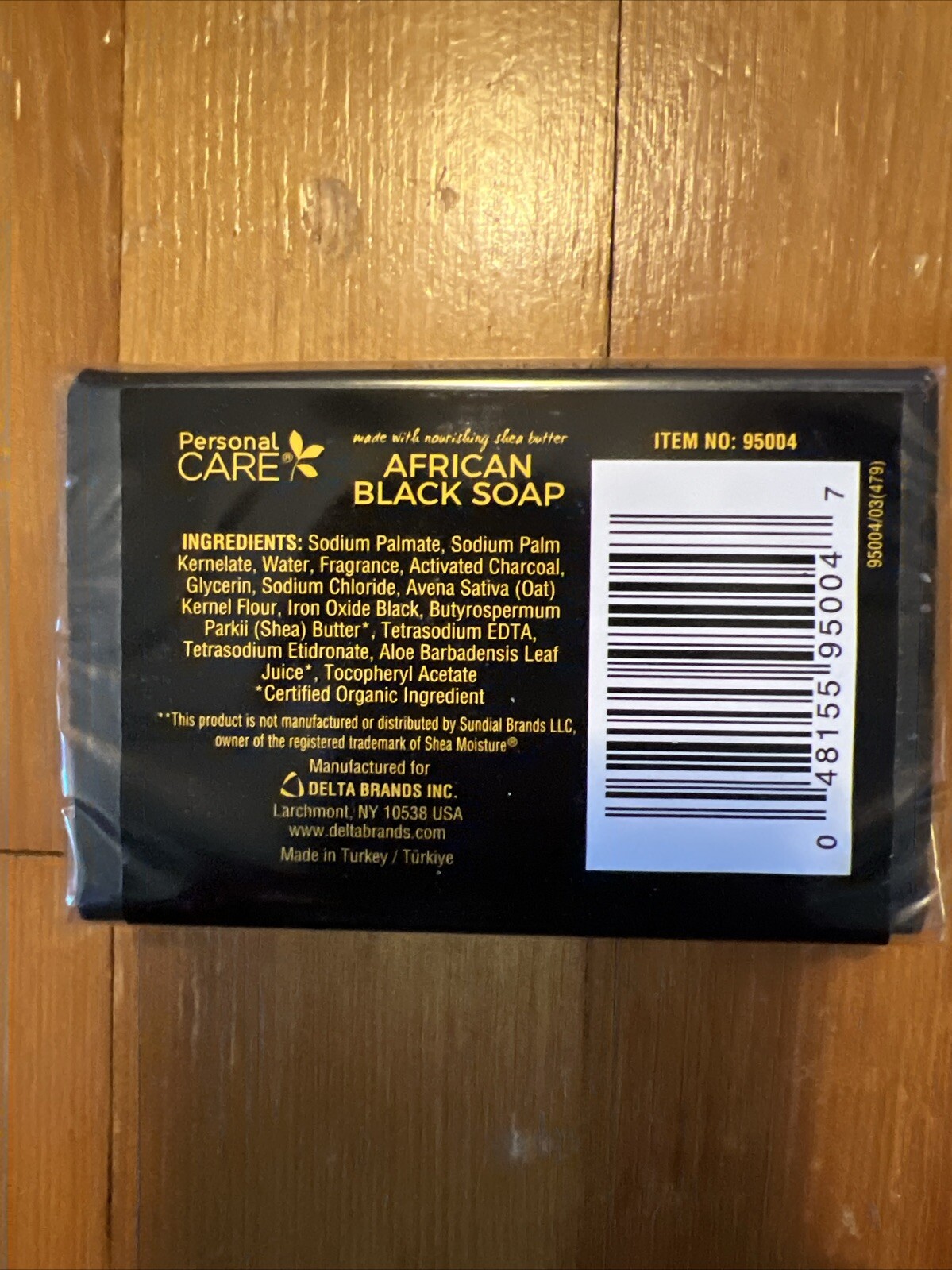 Personal Care African Black Soap With Shea Butter 4oz Bar New QUANTITY OF 1