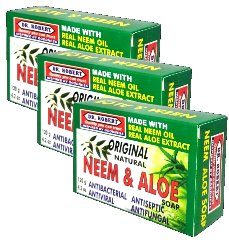 Dr. Robert Original antibacterial Neem & Aloe soap – 3-pack
