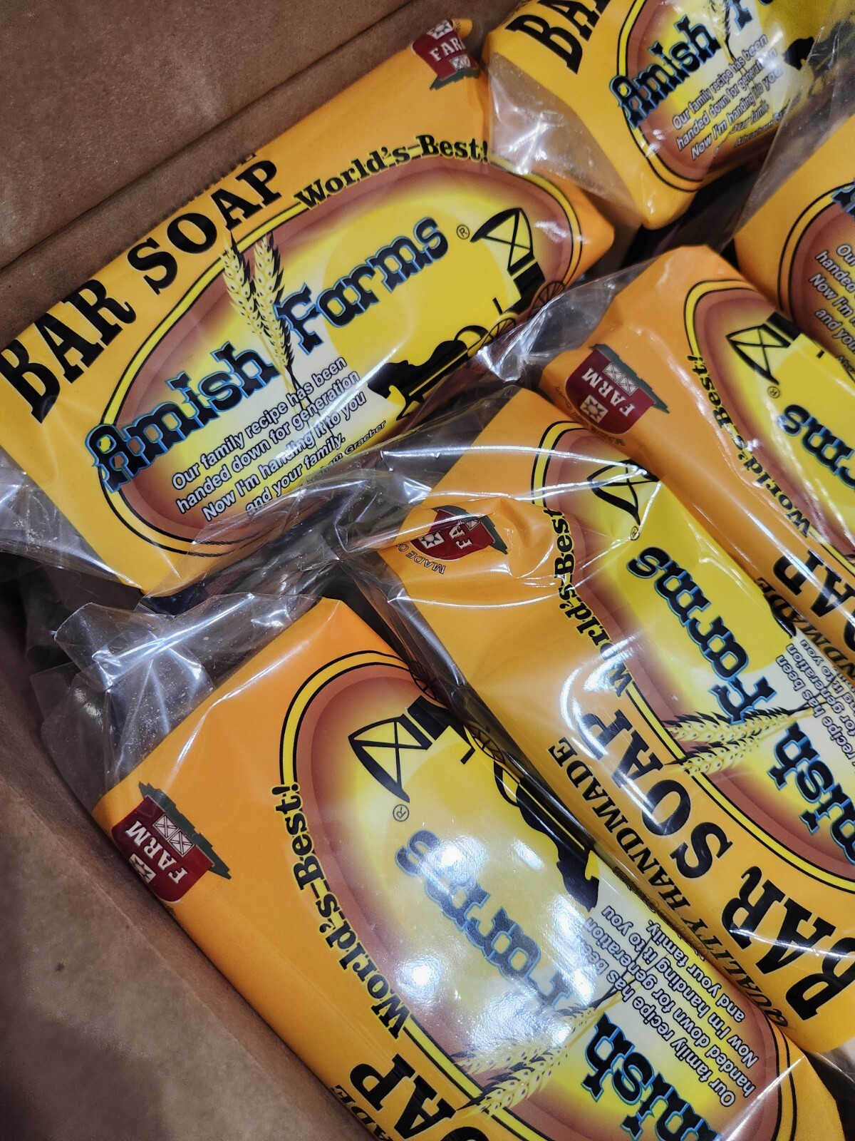 Amish Farm Bar Soap Bulk Lot 17 Packs 85 Huge Bars 5oz Each Soap Made In USA