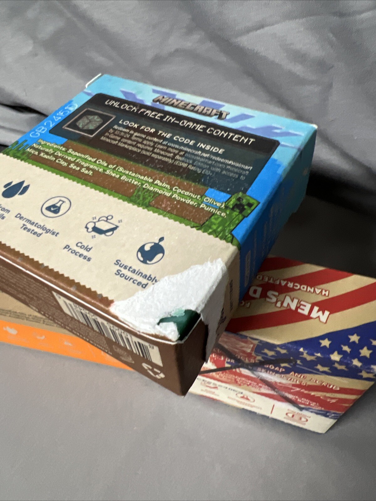 3x DR. SQUATCH MINECRAFT, FREEDOM FRESH & SUMMER CITRUS MEN’S NATURAL SOAP -F2