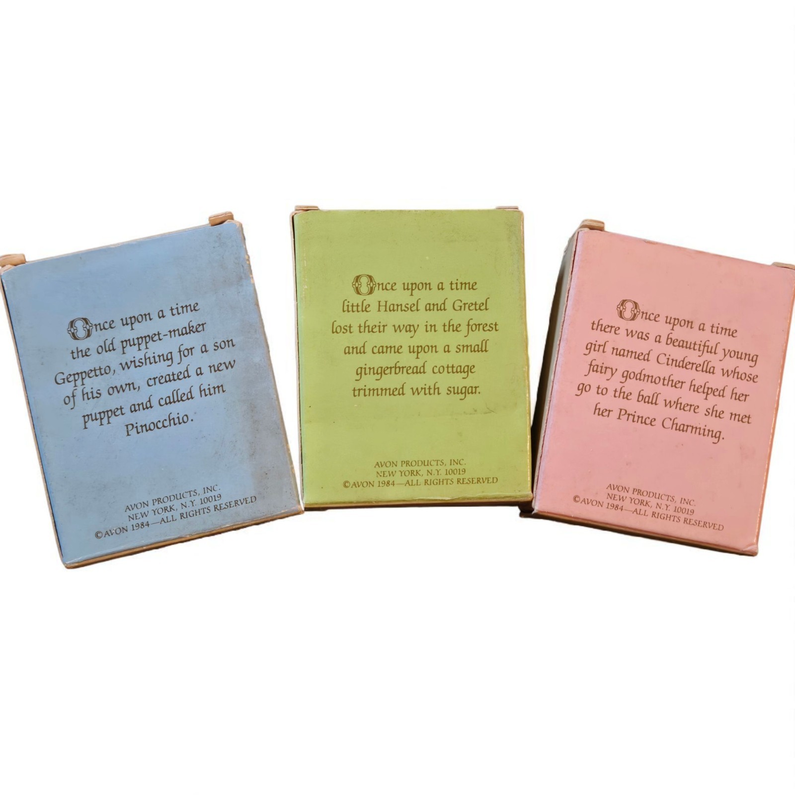 Vintage Avon Story Books Soaps Lot Of 3. (128)