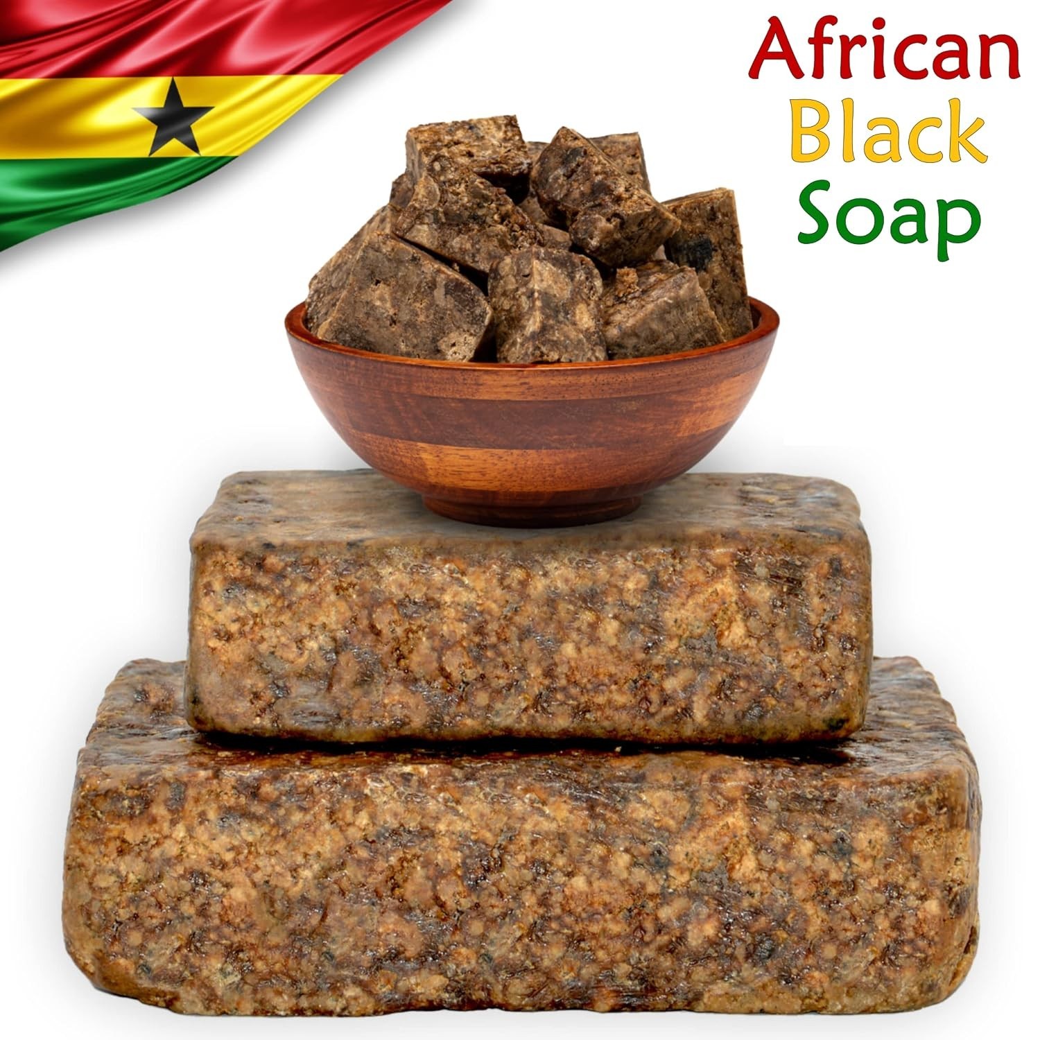 Ghanaian Black Soap 5 lbs. Bulk Bars – Pure & Natural