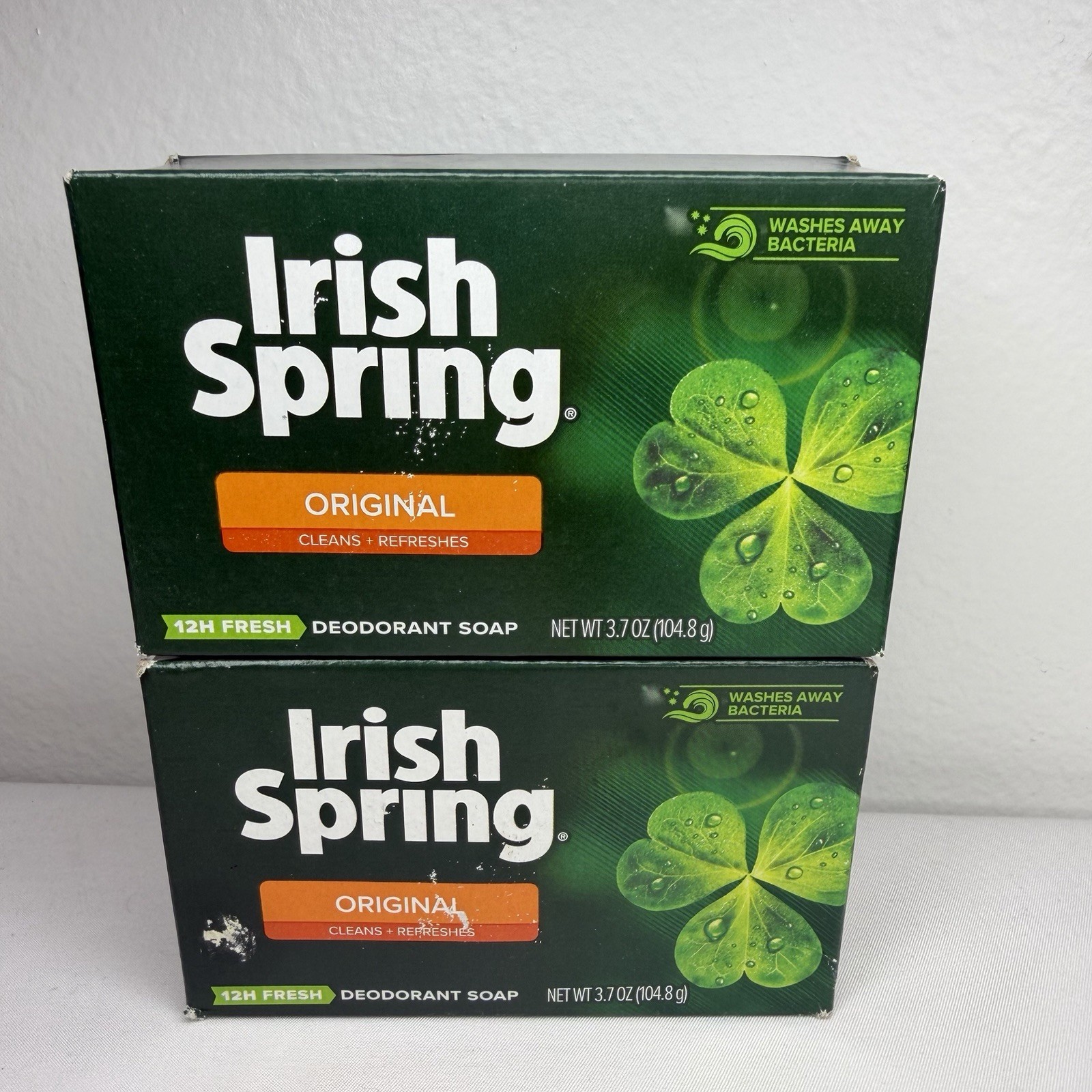 Lot Of 2 Irish Spring Original Scent Bar Soap 3.7 oz Brand New & Sealed NOS