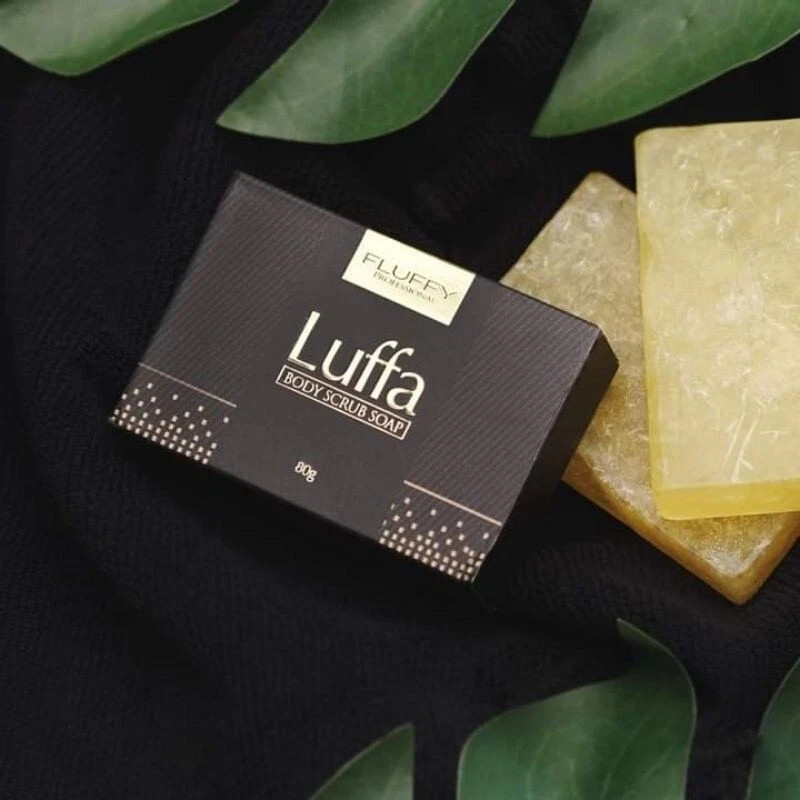 2 X 80g FLUFFY LUFFA Body Scrub Soap REMOVE DIRT Dark Spots Dead Skin Cells