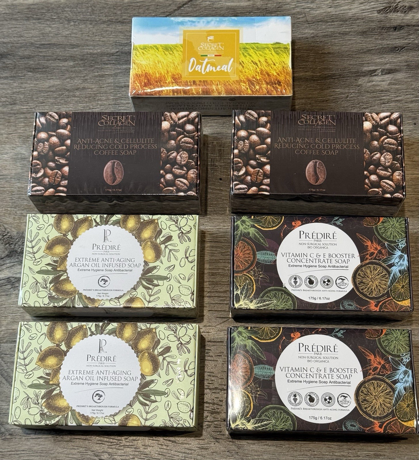 Mixed Bundle Lot Of 7 Luxury Bar Soaps – Anti Aging Anti Cellulite Anti Acne