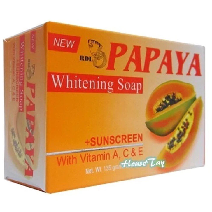 (x3) RDL Papaya Whitening Soap Vitamin A C E All Natural Skin 135g 100% Original