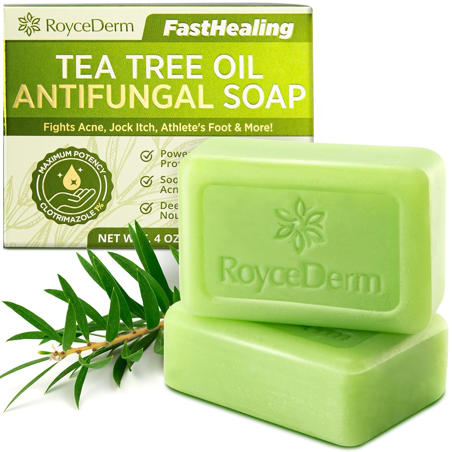 Roycederm Antifungal Antibacterial Tea Tree Soap: Antifungal Antibacterial Treat