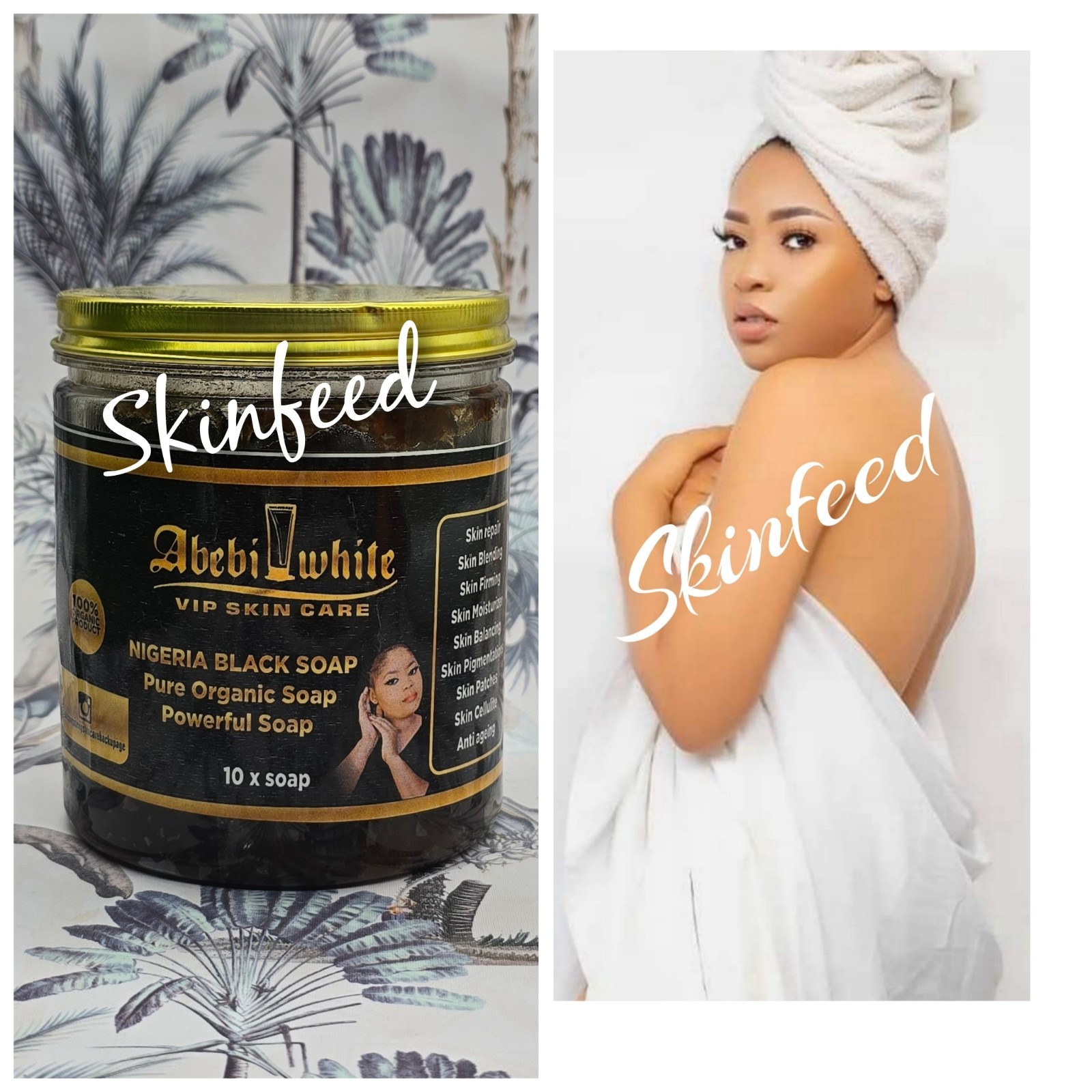 AUTHENTIC Abebi pure Organic Glutathion lighting Nigeria BLACK SOAP 600g x 1.