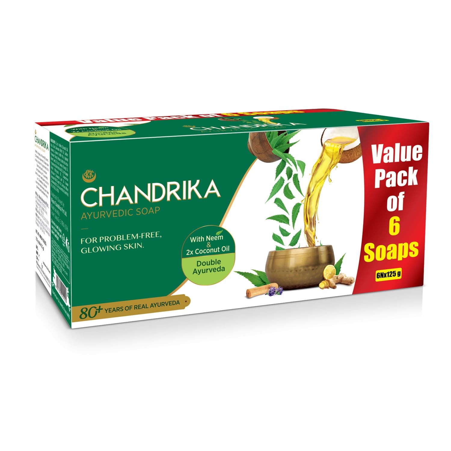 Ayurvedic Soap, 125g (Pack Of 6)