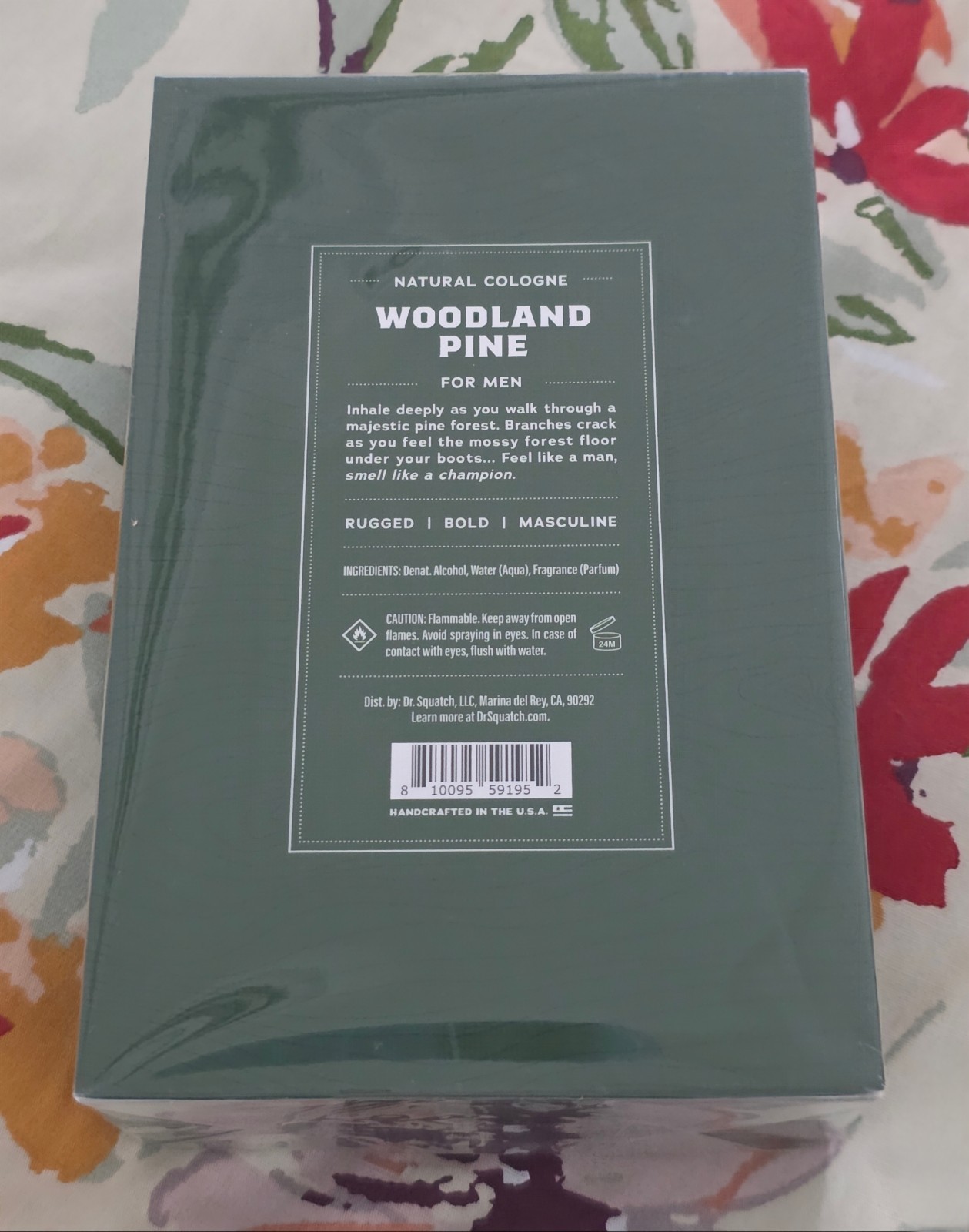 Dr. Squatch Natural Cologne Woodland Pine For Men 1.7 oz New & Sealed