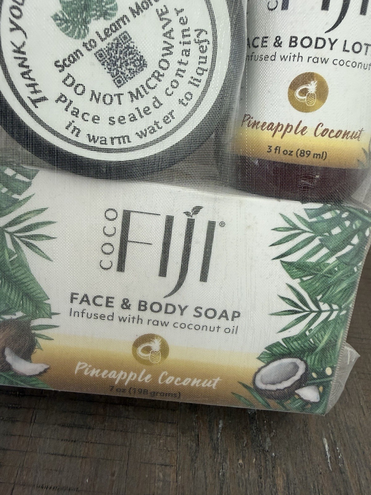 NEW – Organic Coco Fiji Pineapple Coconut Soap, Oil and Face & Body Lotion Set