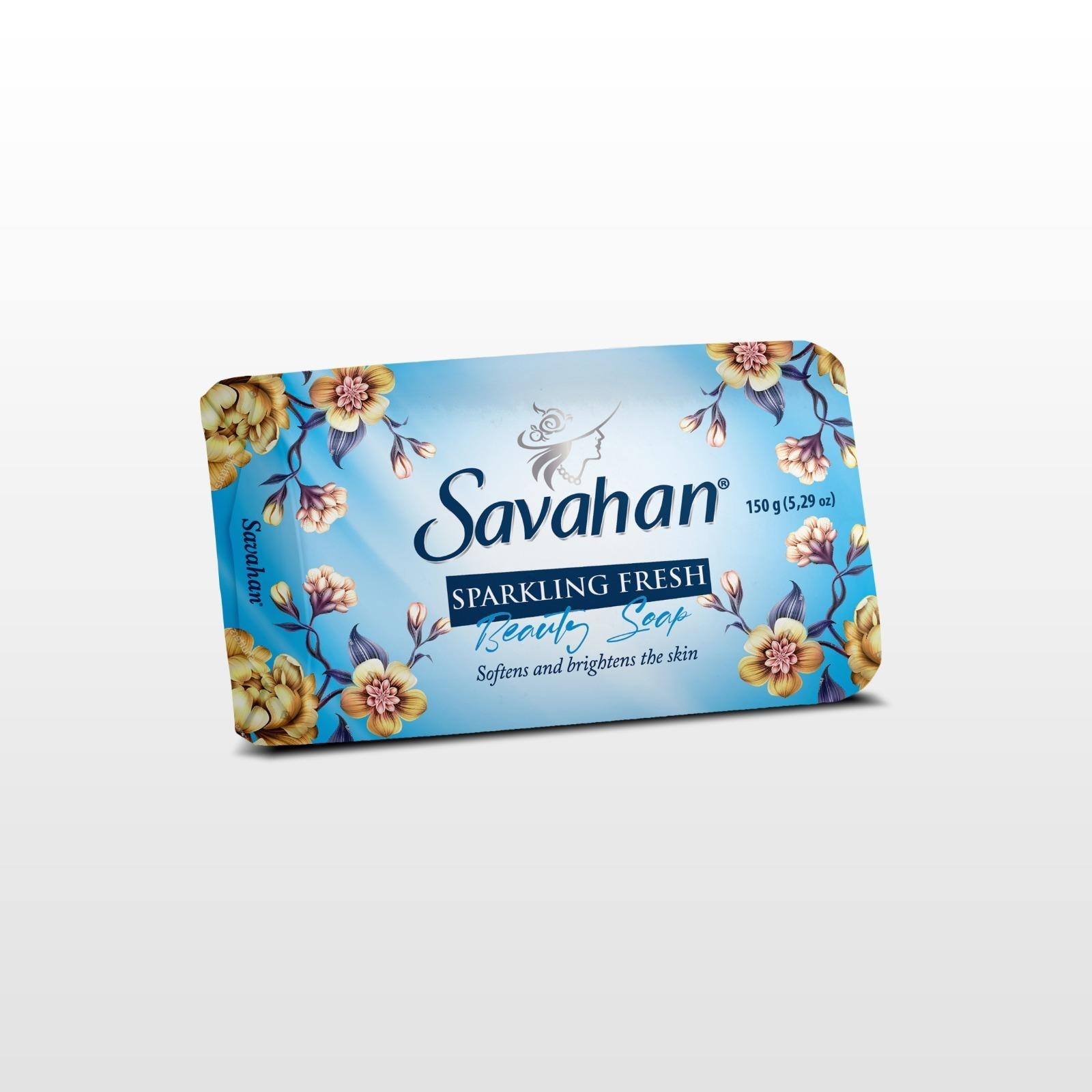 Savahan Sparkling Fresh Beauty Soap Softens & Brightens – 150gr 5.29 oz