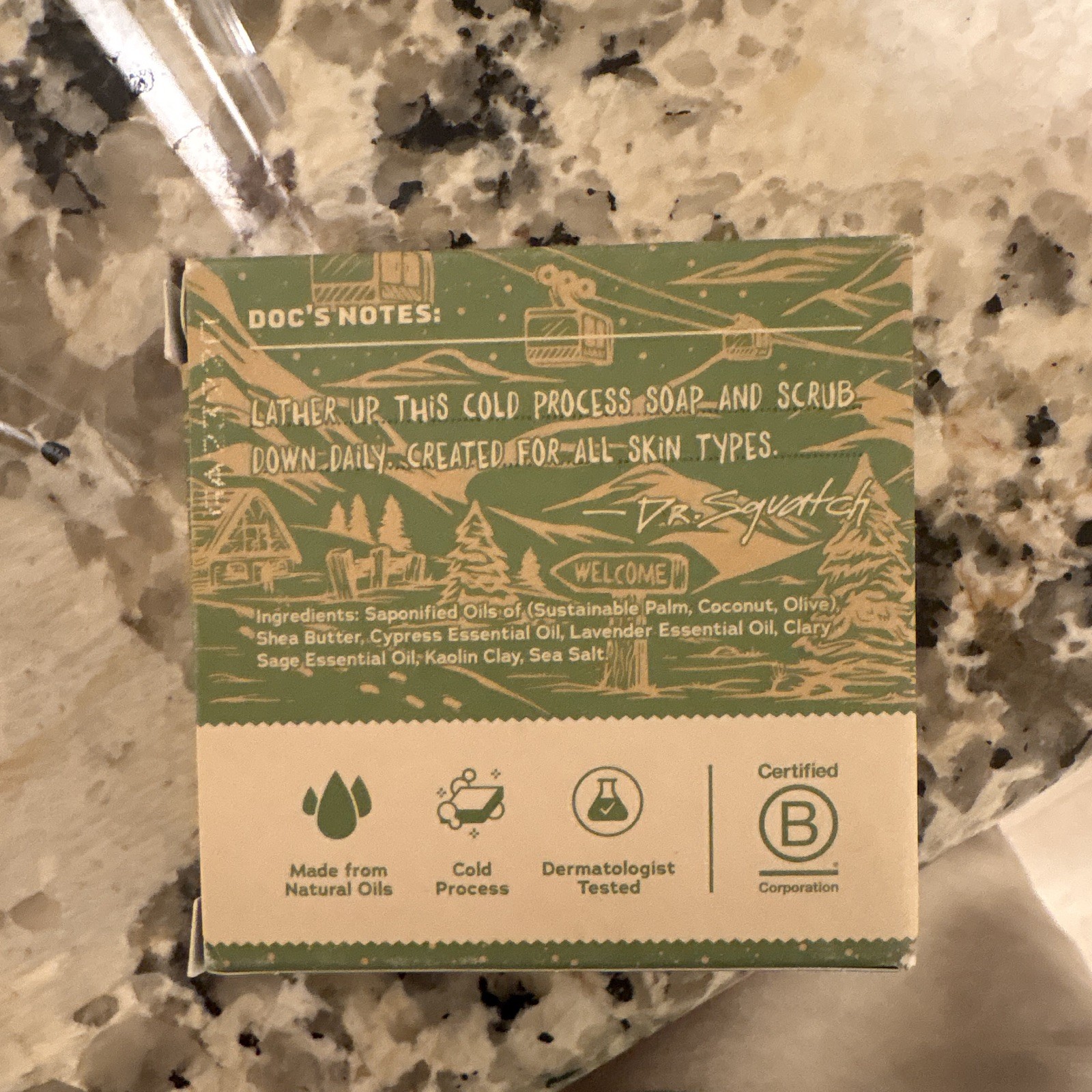 Dr. Squatch Limited Edition Alpine Sage Natural Soap Bar Cypress & Sage 5 oz