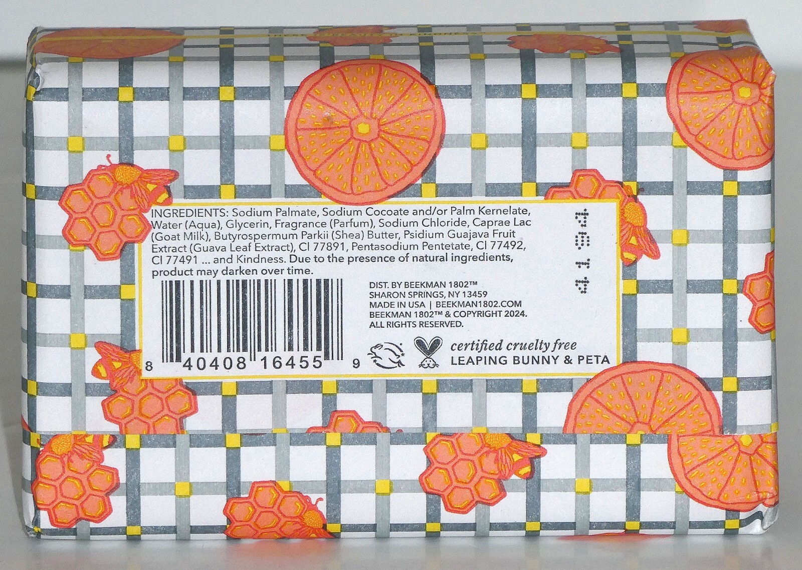 Beekman 1802 Honeyed Grapefruit Goat Milk Soap Bar 9 oz Brand New Sealed