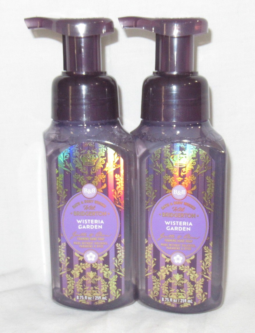 BRIDGERTON w/ Bath & Body Works Gentle & Clean Foam Soap Set 2 WISTERIA GARDEN
