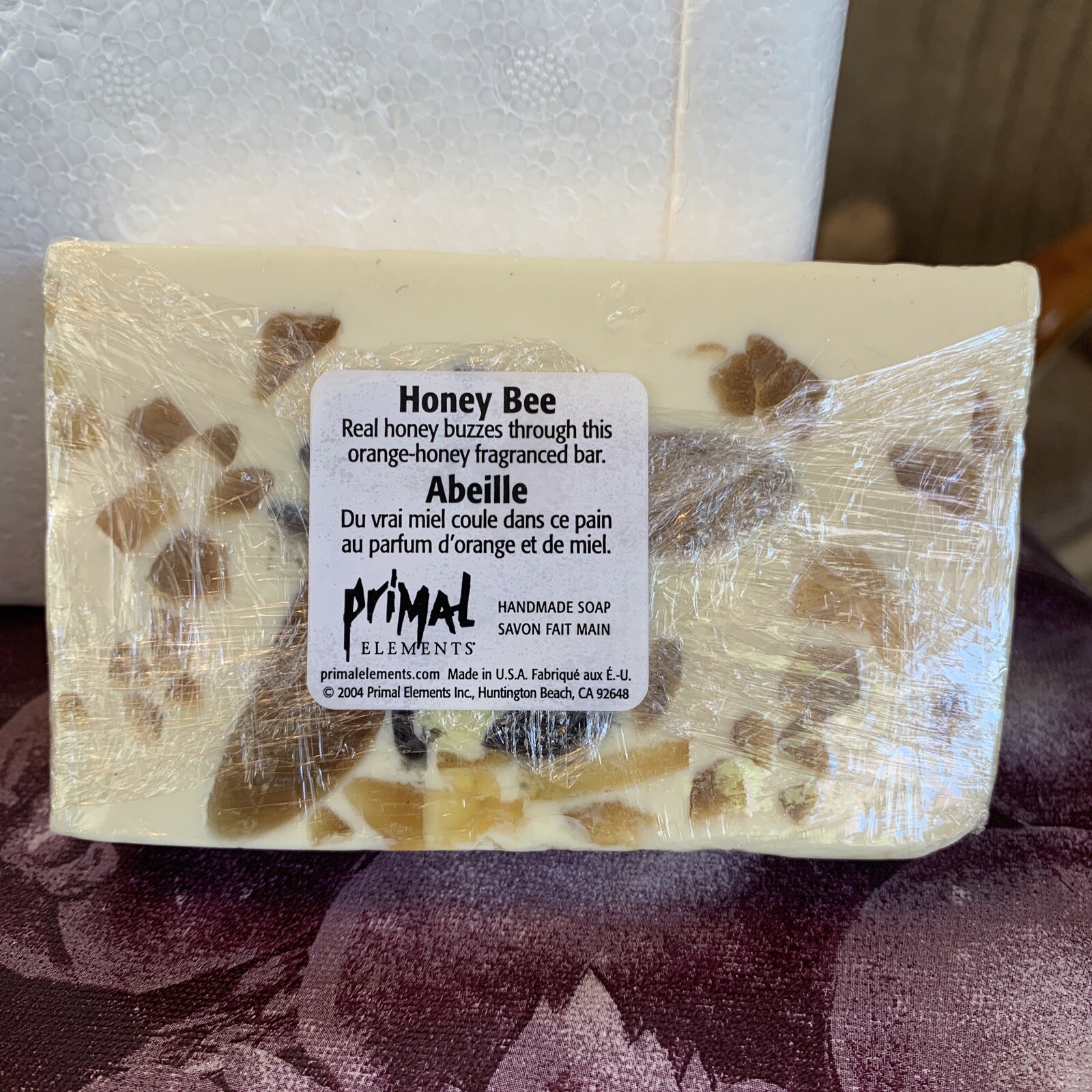 Honey Bee Real Honey Orange Fragrance Handmade Bar Soap Sealed Brand New