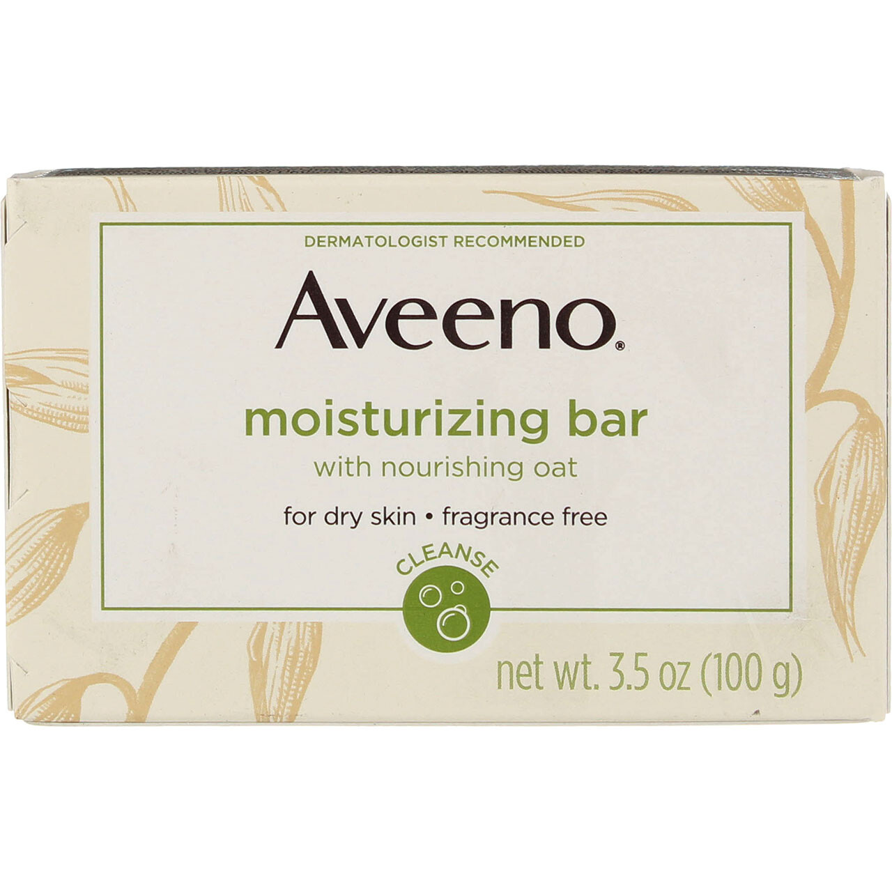 2 Pack Aveeno Moisturizing Bar Soap, Fragrance Free, 3.5 oz