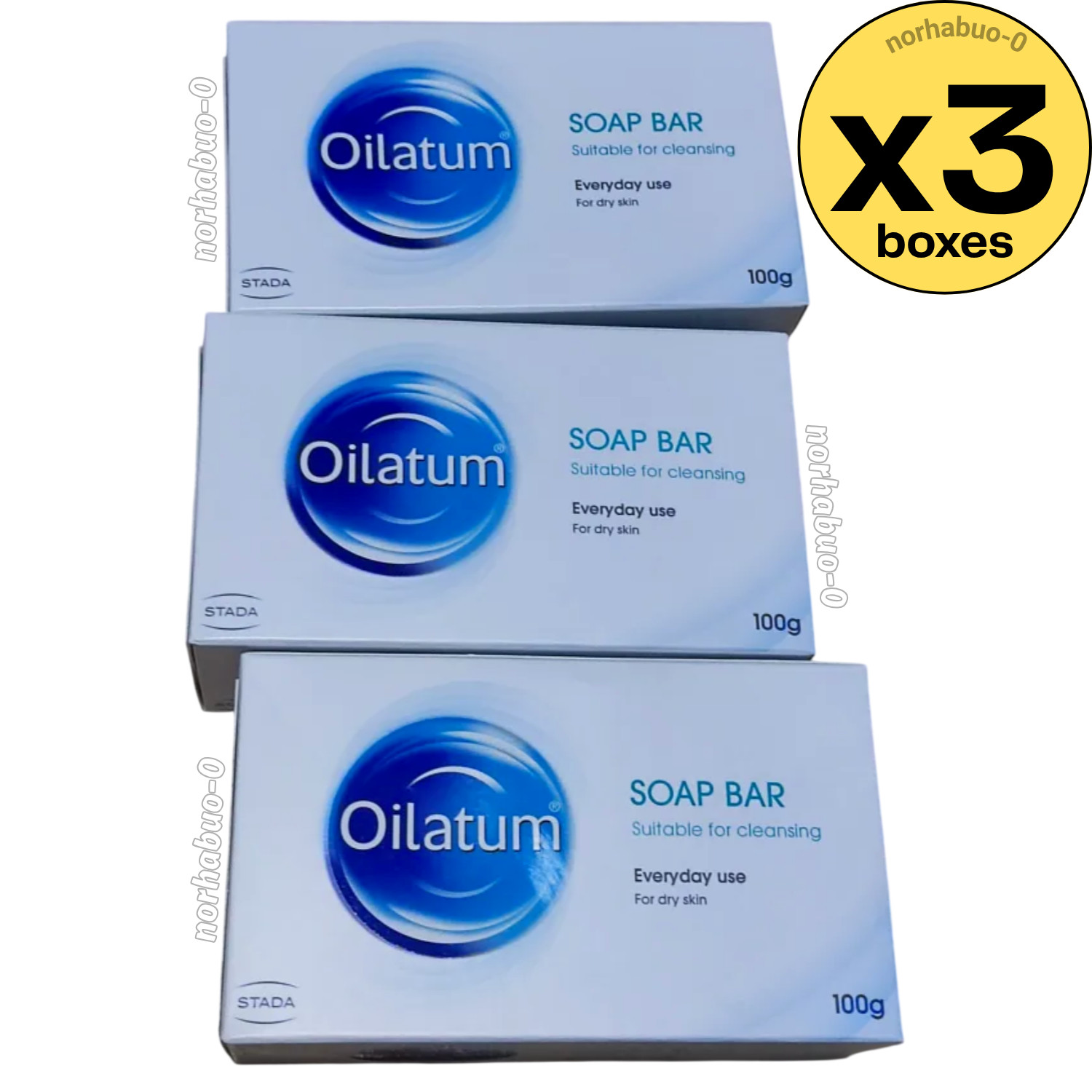 3 boxes Oilatum Soap Bar 100g for Dry Skin Gently Cleanses Moisturises Protects
