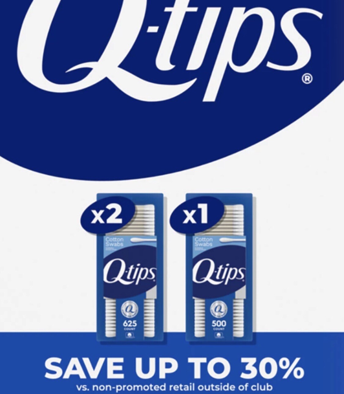Q-tips Cotton Swabs (625 ct., 2 pk. + 500 ct., 1 pk.) Great Price