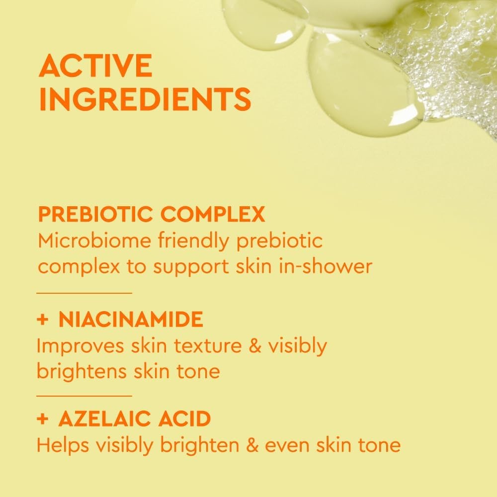 Brightening Body Wash – Creamy Formula with Niacinamide & Azelaic Acid for Dull,