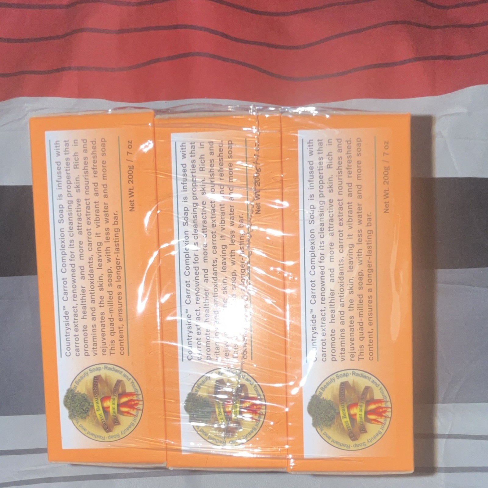 Countryside Savon de Beaute Carrot Beauty Bar 7 oz Multipack Paraben-Free