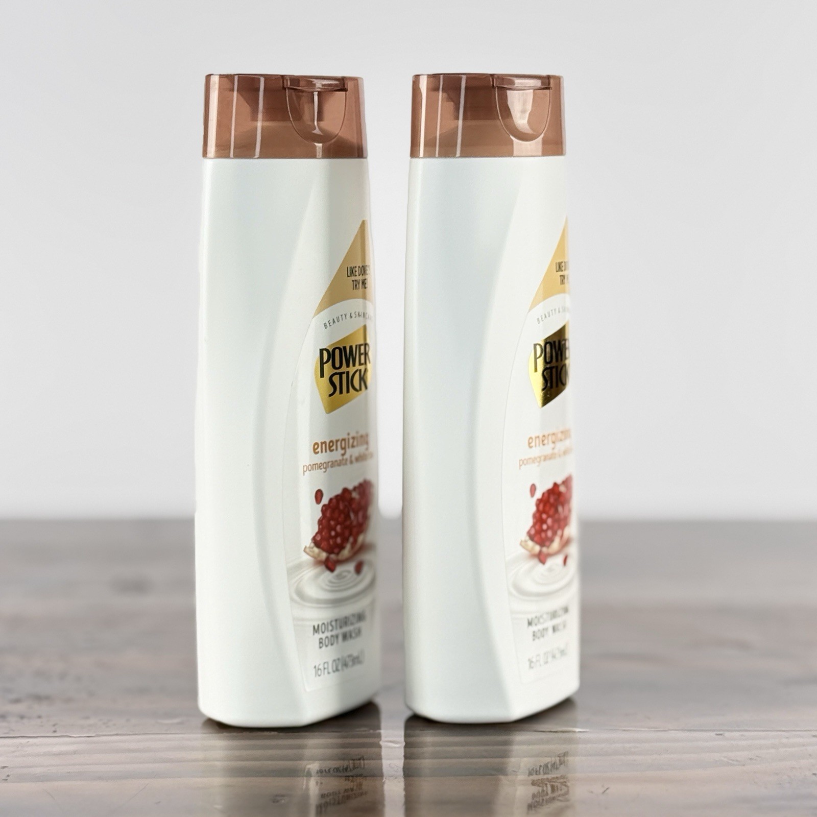 (2) Power Stick Energizing Moisturizing Body Wash Pomegranate & White Tea Scent
