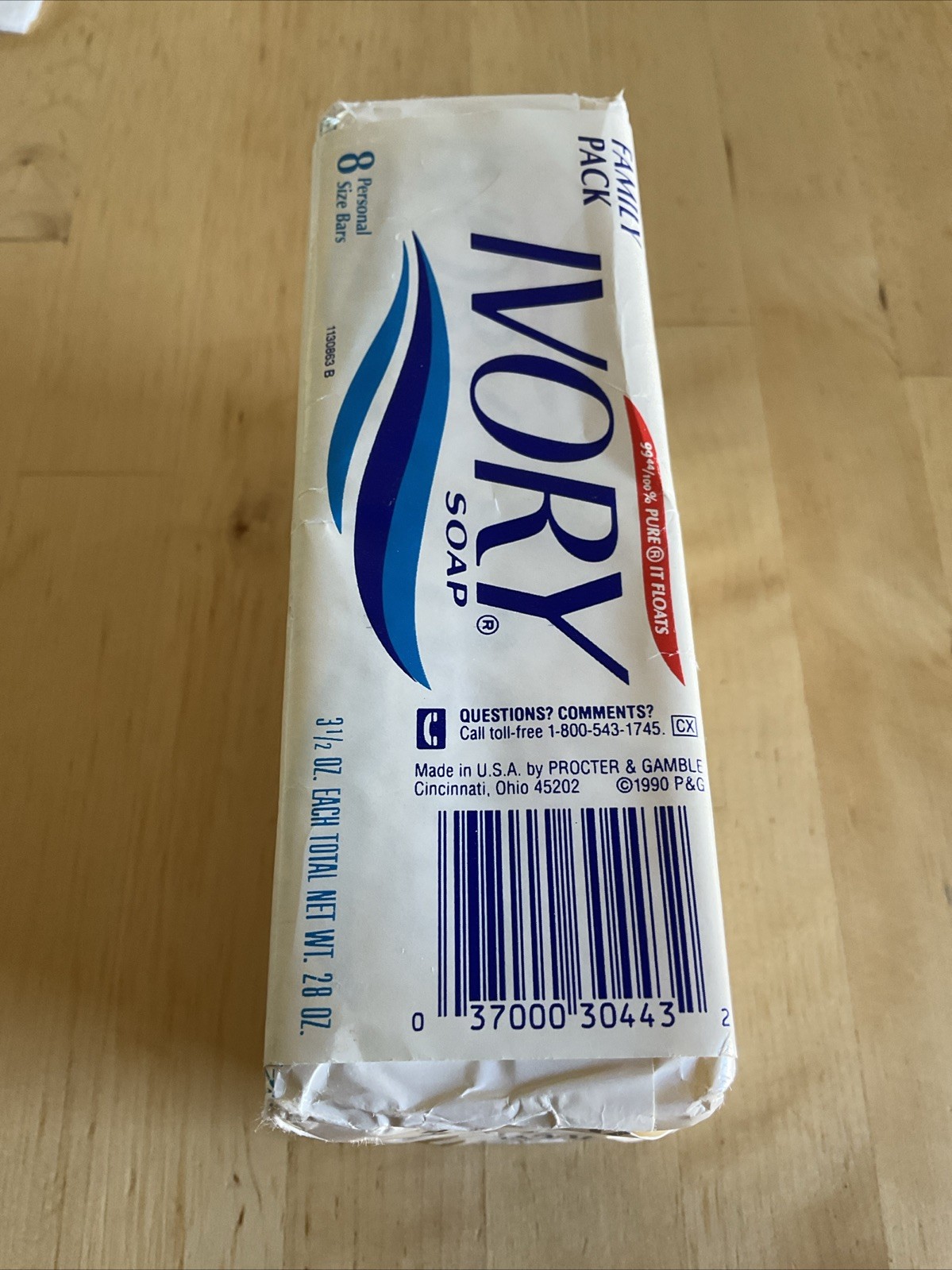Ivory Soap 8 Personal Size Bars Family Pack 3.5oz Each 28oz Total NOS 1990 Fr S