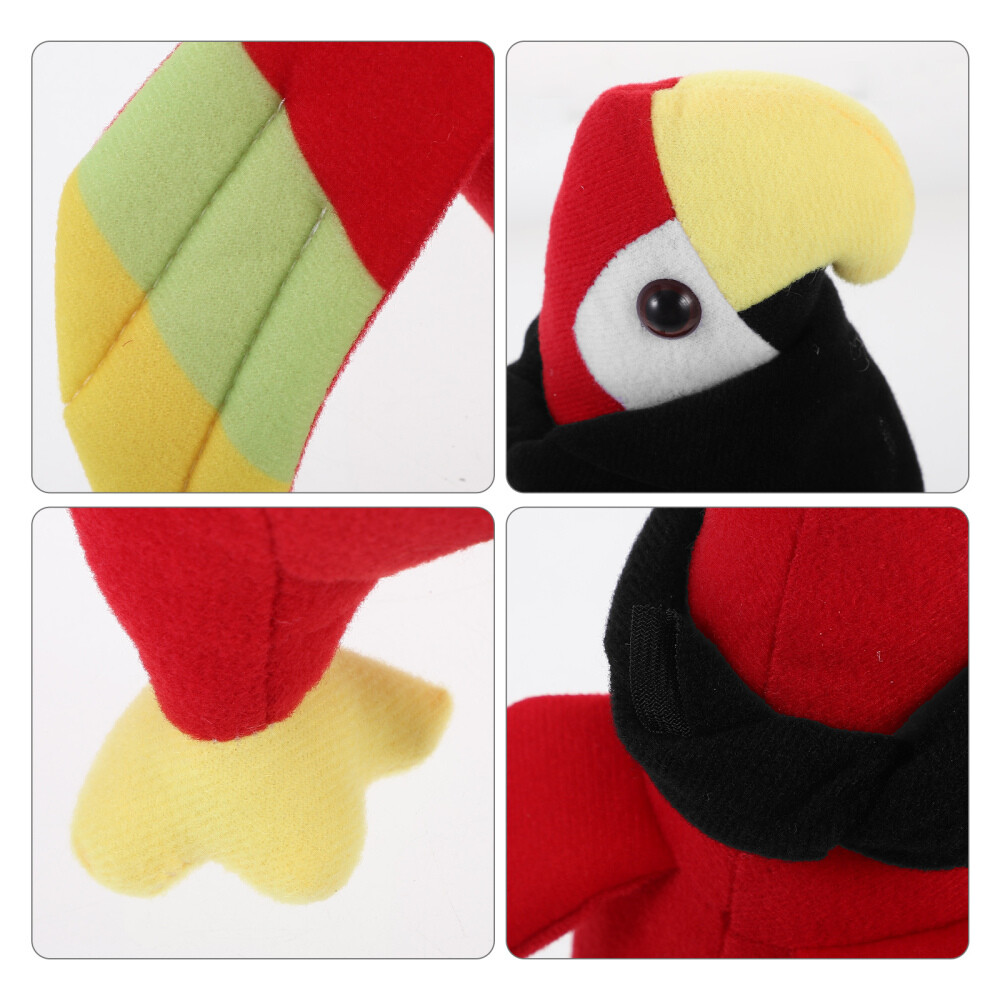 Pirate Parrot Cartoon Parrot For Shoulder Halloween Cosplay Parrot Stuffed Toy
