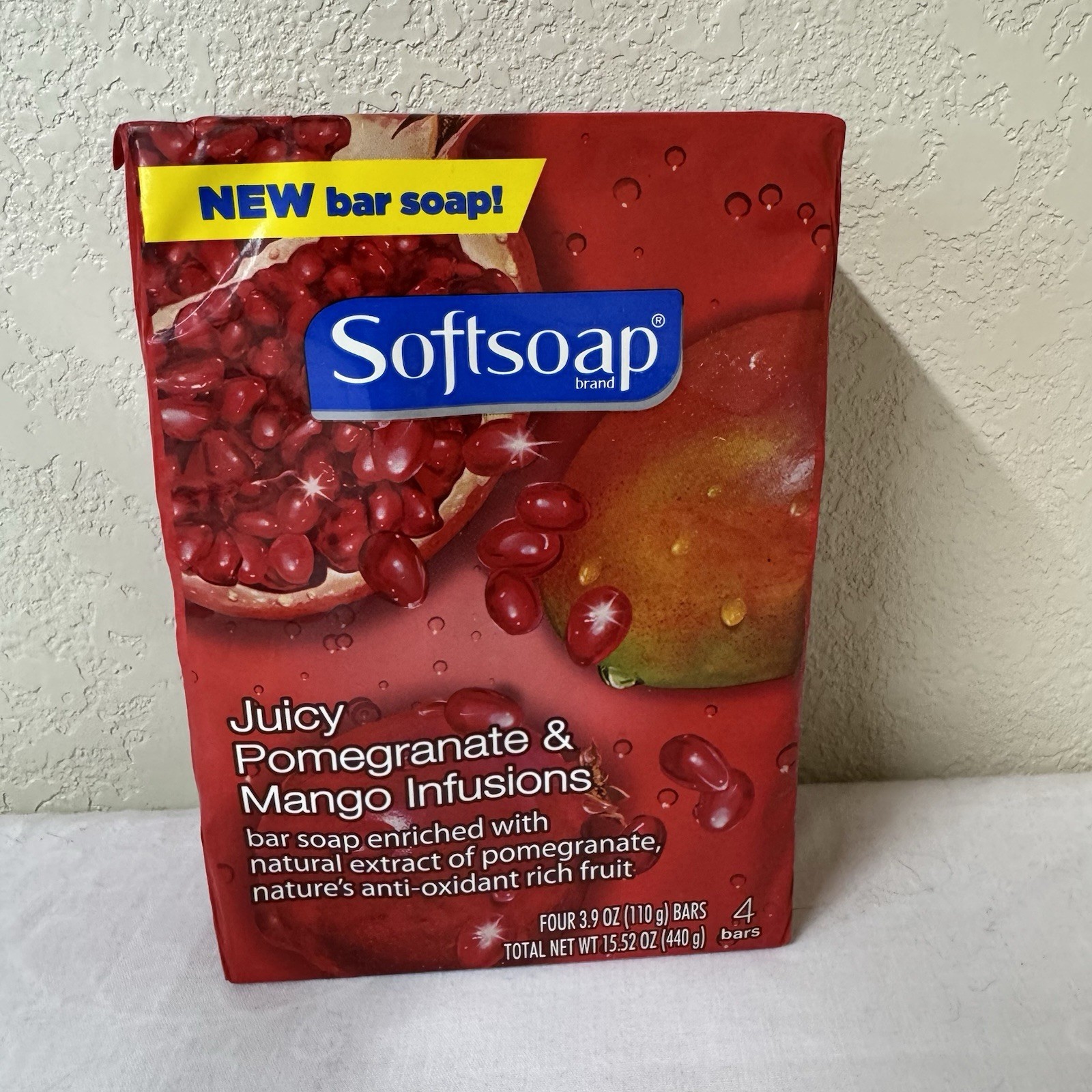 Softsoap Juicy Pomegranate Mango Infusions Bar Soap Package 4 Bars DISCONTINUED