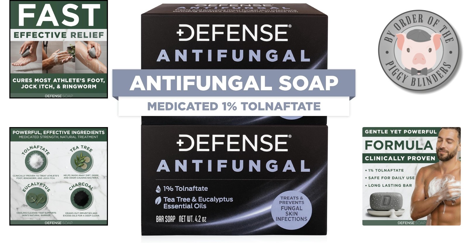 Natural Tea Tree Medicated Soap – 2 Bars for Quick Relief from Fungal Infections