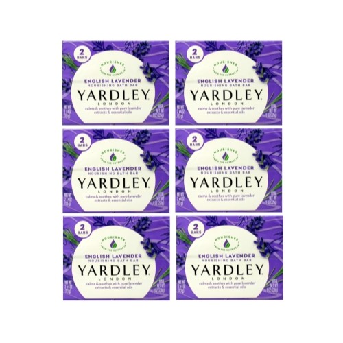 Yardley London Moisturizing Soap English Lavender 2 x 4oz Bars – Pack of 6