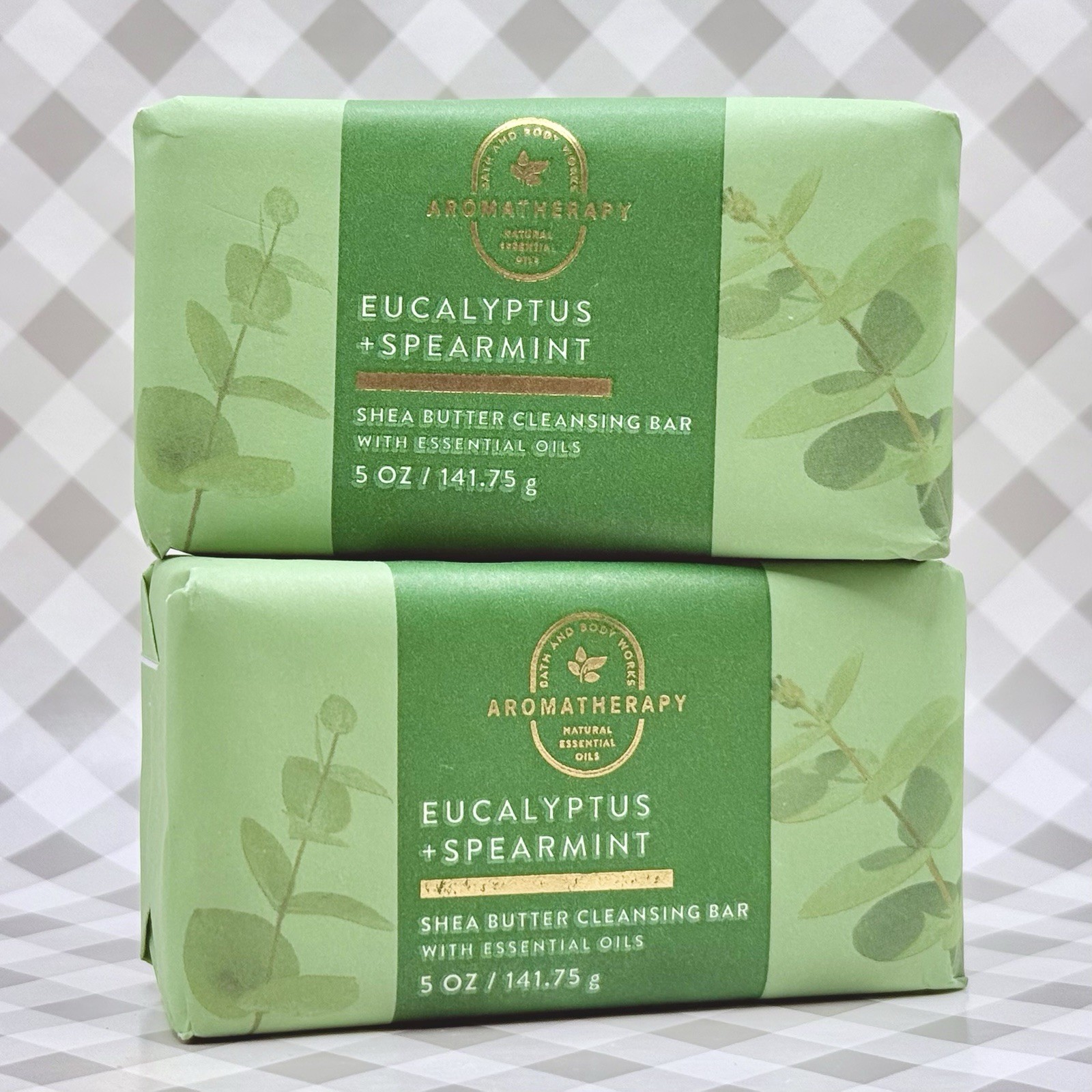 2x Bath & Body Works EUCALYPTUS + SPEARMINT Shea Butter Cleansing Bar ••NEW••🎁