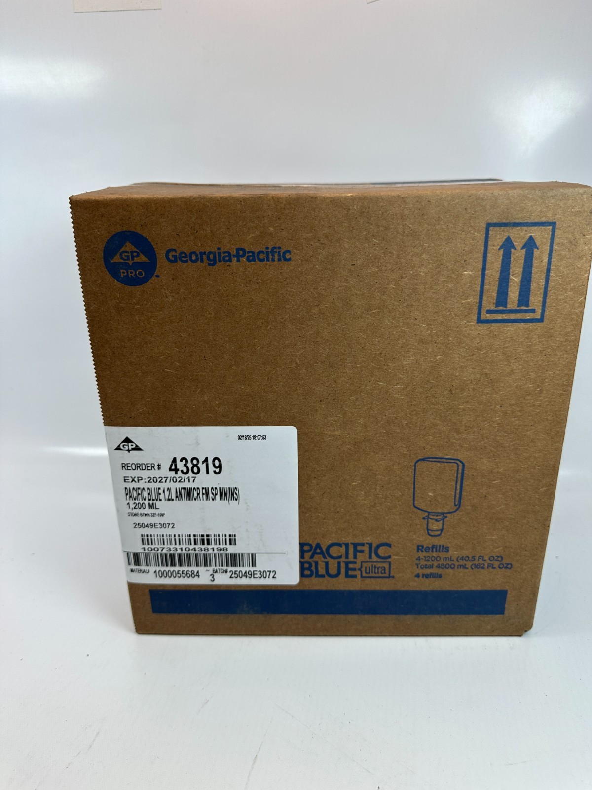 Georgia-Pacific Blue Ultra 43819 1.2ml Foam Soap Antimicrobial Citrus