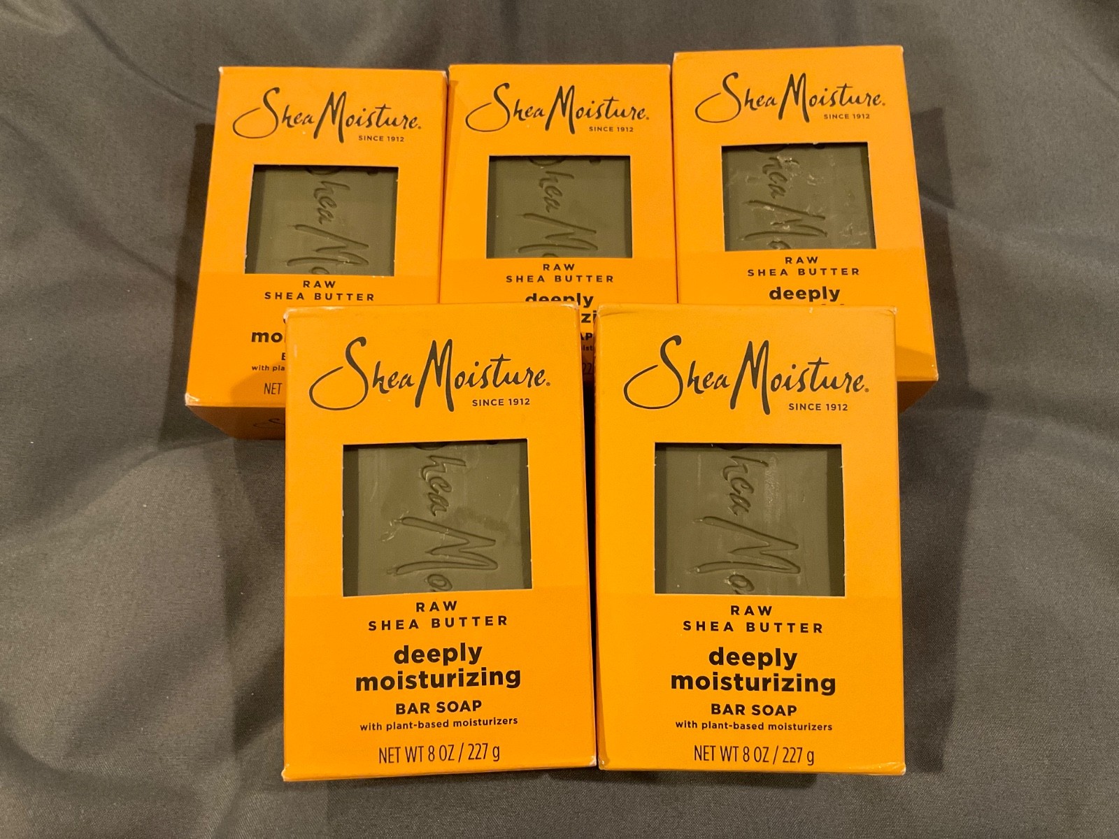 5 Brand New Shea Moisture Raw Shea Butter Deeply Moisturizing Bar Soap 8 Oz