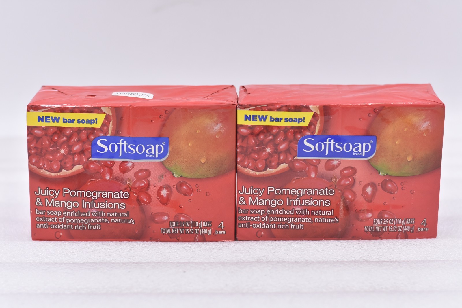 Lot of 2 Softsoap Juicy Pomegranate & Mango Infusions Bar Soap – 4 Pack