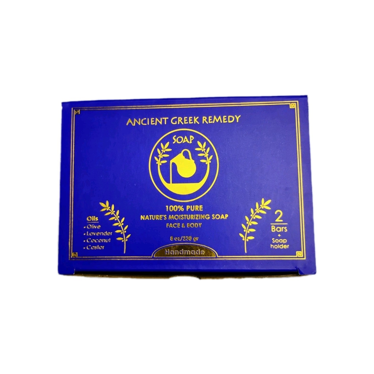 Ancient Greek Remedy 100% Pure Nature’s Moisturizing 2 Soap Bars 8oz