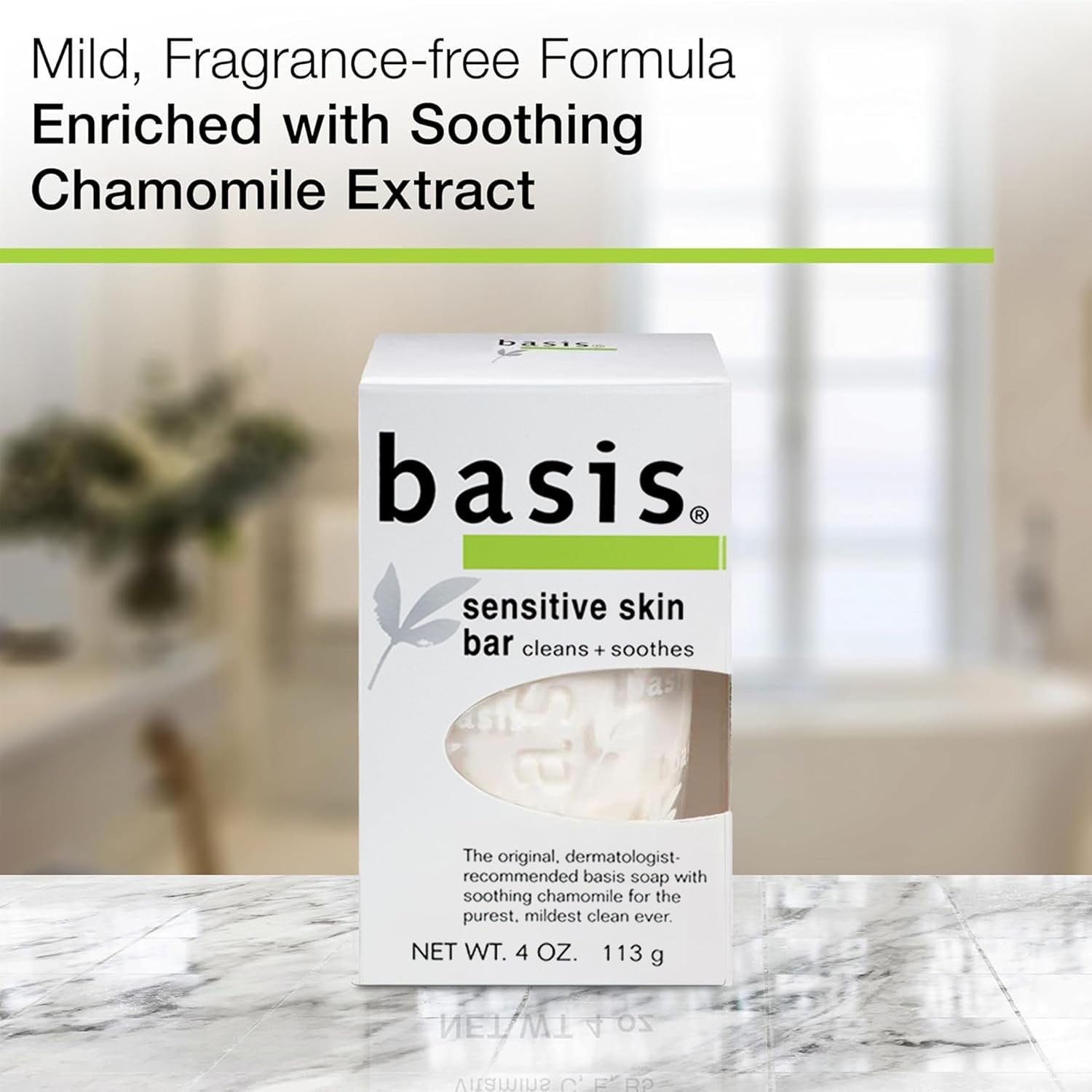 Basis Sensitive Skin Bar Soap Cleans and Soothes Pack of 6 New Fast Ship