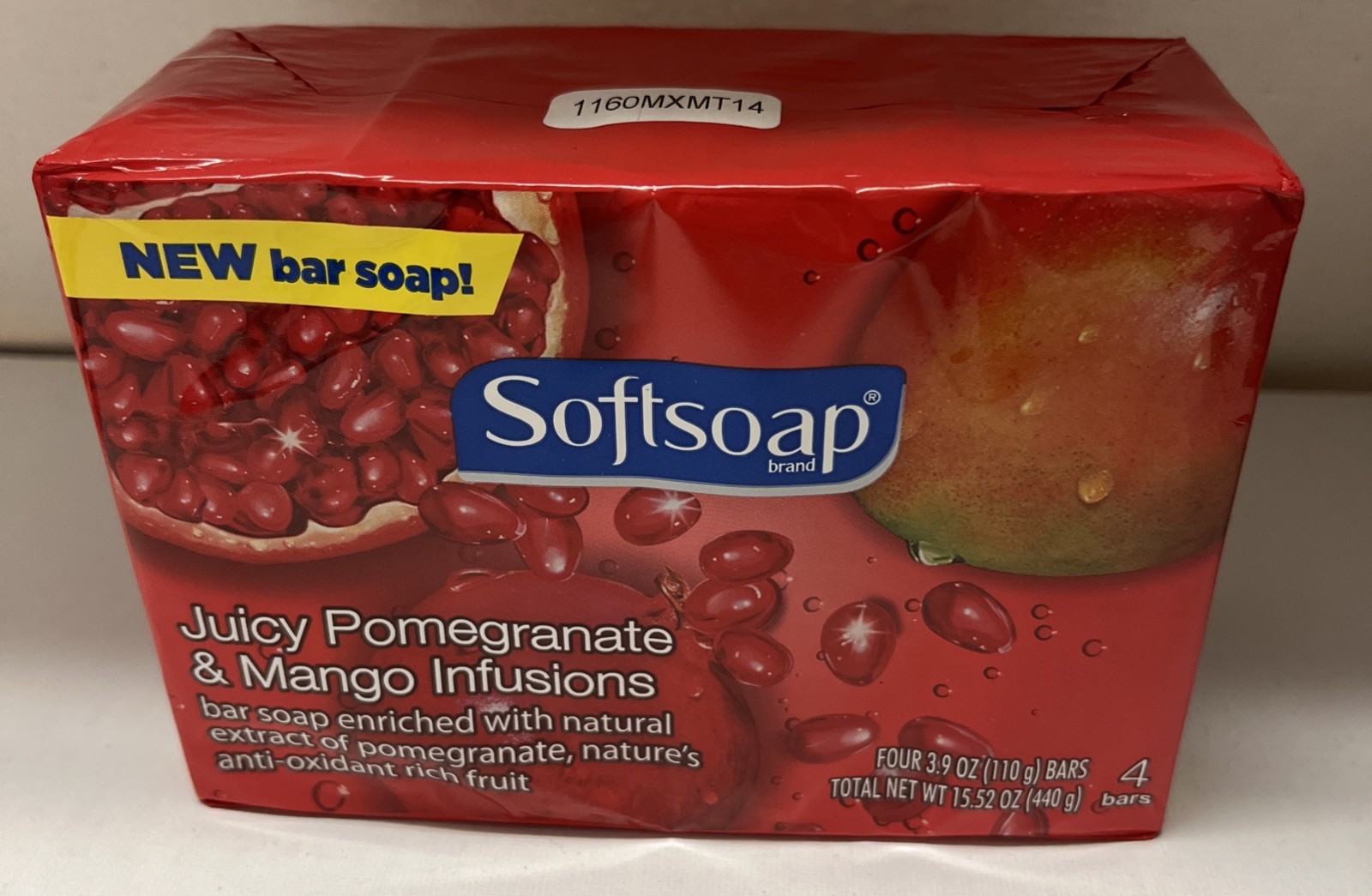 Softsoap Juicy Pomegranate & Mango Infusions Bar Soap- 4 PacK