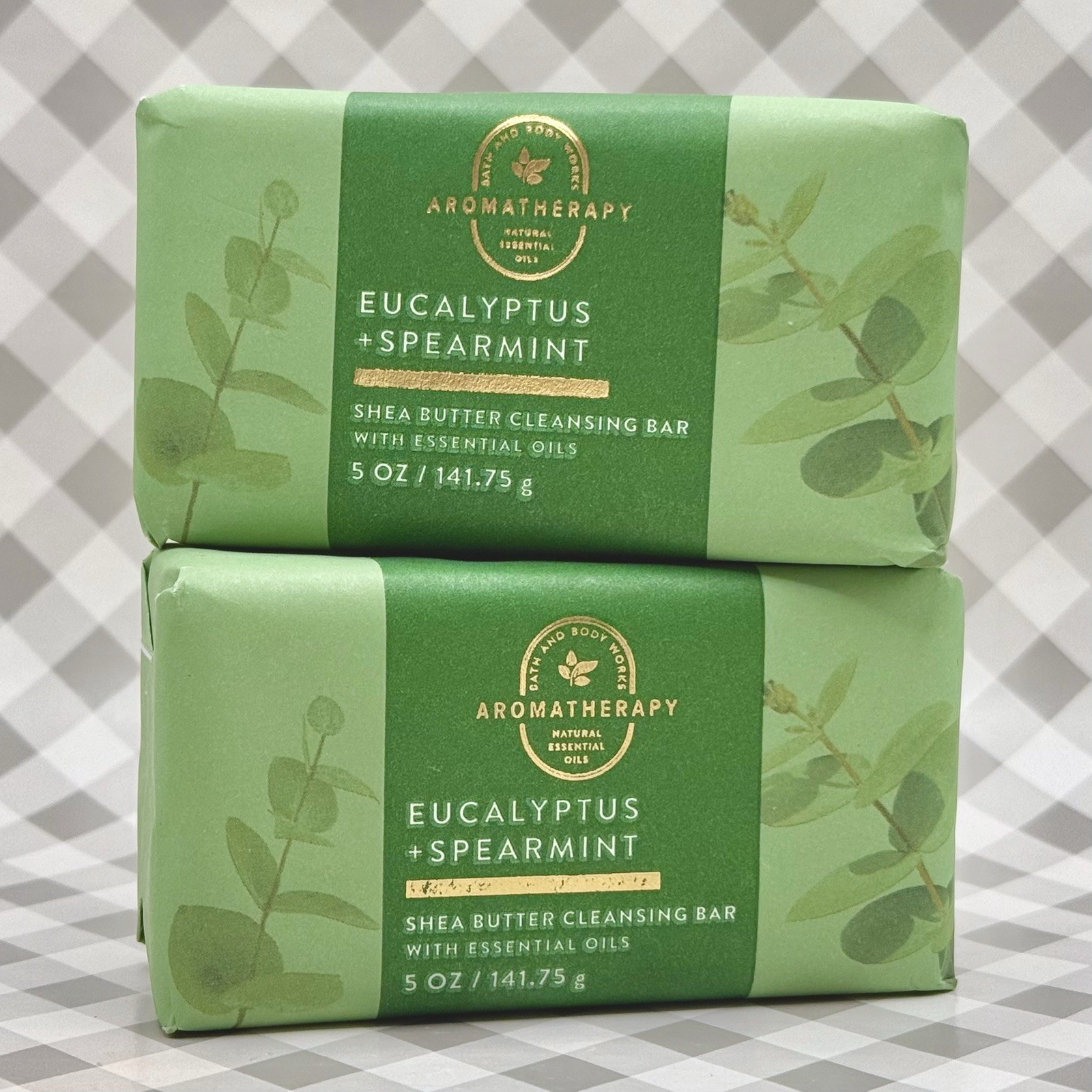 2x Bath & Body Works EUCALYPTUS + SPEARMINT Shea Butter Cleansing Bar ••NEW••🎁