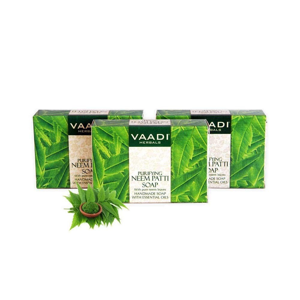 @ Vaadi Herbals Neem Patti Soap Pure Neem Leaves Each 3 x 75g L659