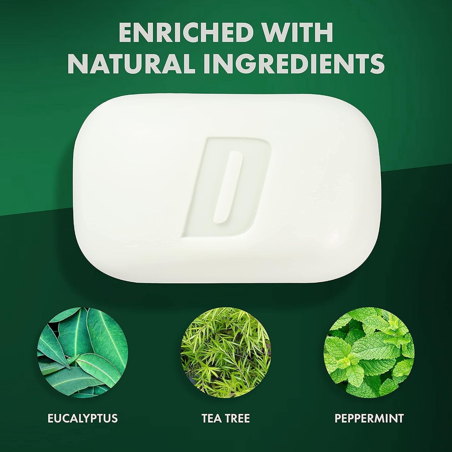Men’s Hypoallergenic Peppermint Bar Soap – Tea Tree Oil for Sensitive Skin