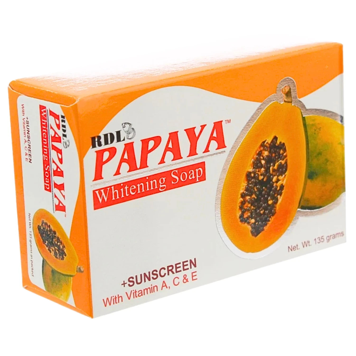 3X Original RDL Papaya All Natural Whitening Soap with Vitamin A, C and E