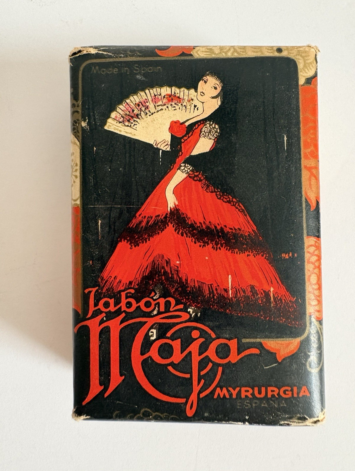 Vintage Maja Jabon Myrurgia Spain Soap Bar NOS 90g Flamenco Lady Package Sealed