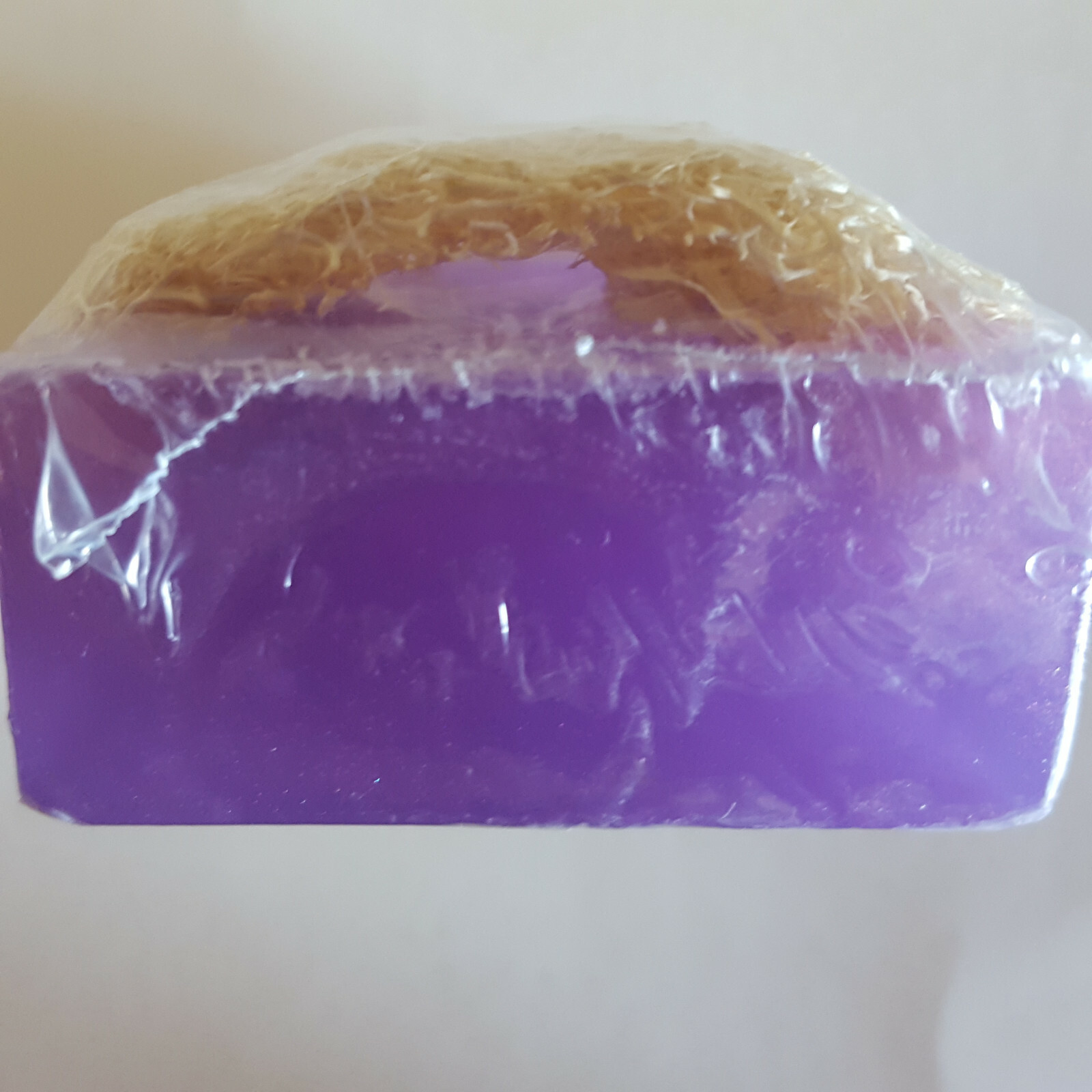 Handmade Luffa Embedded Soap 2 Bars LAVENDER Moisturizing Loofah Loofa Lufa Soft