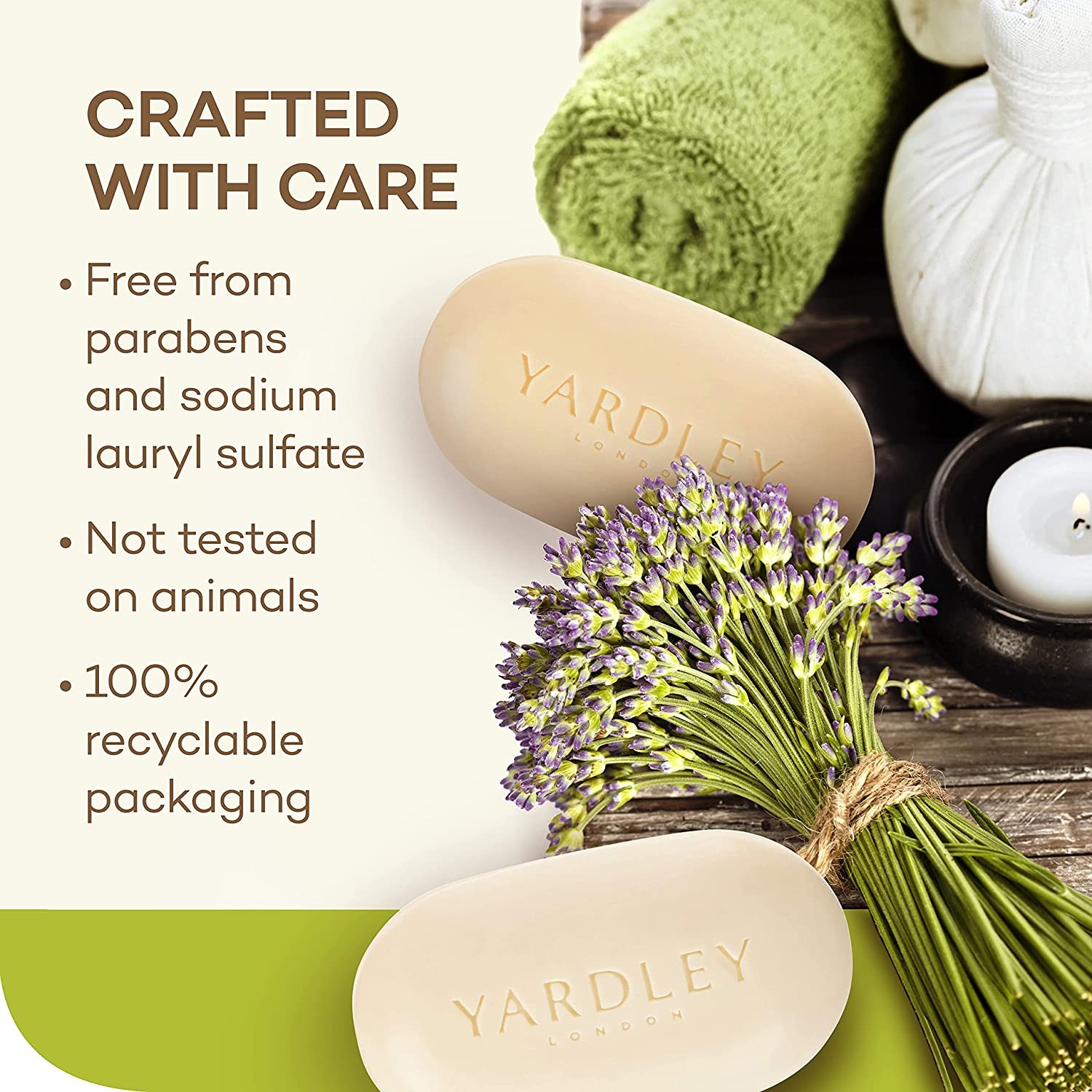 Yardley London Moisturizing Soap Aloe & Avocado 2 x 4oz Bars – Pack of 5