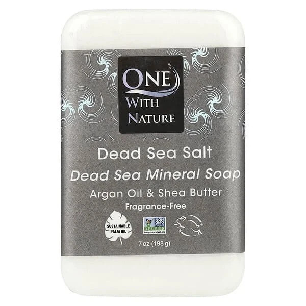 Dead Sea Mineral Soap Dead Sea Salt – Fragrance Free 7 oz Each (Pack of 6)